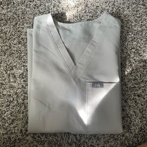 XS One Pocket Catarina Scrub Top in Bone